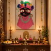 Handmade Lord Jagannath Acrylic Wall Art for Living Room & Puja Room