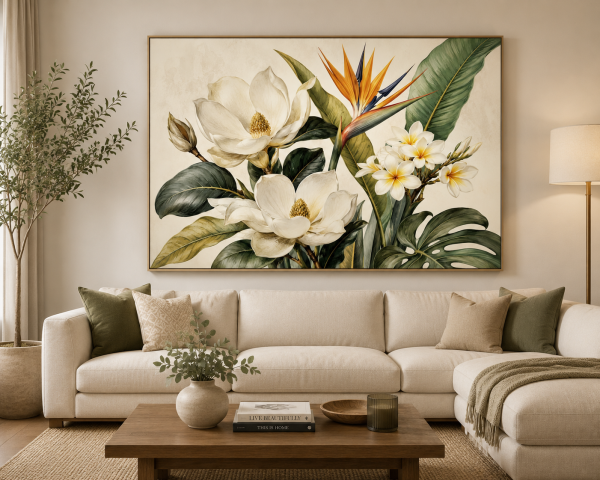 Premium Botanical Floral Acrylic Wall Art – 10x14 Inch