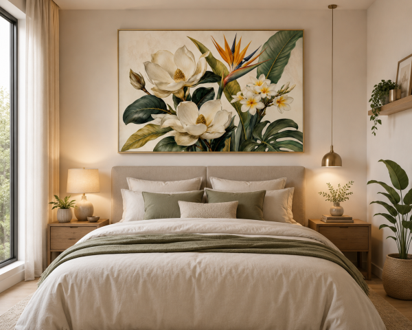 Premium Botanical Floral Acrylic Wall Art – 10x14 Inch
