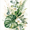 Premium Botanical Acrylic Wall Art | Modern Green Leaf Decor | 3MM Acrylic | No Drilling | Adhesive Tape Mounted | Ready to Hang