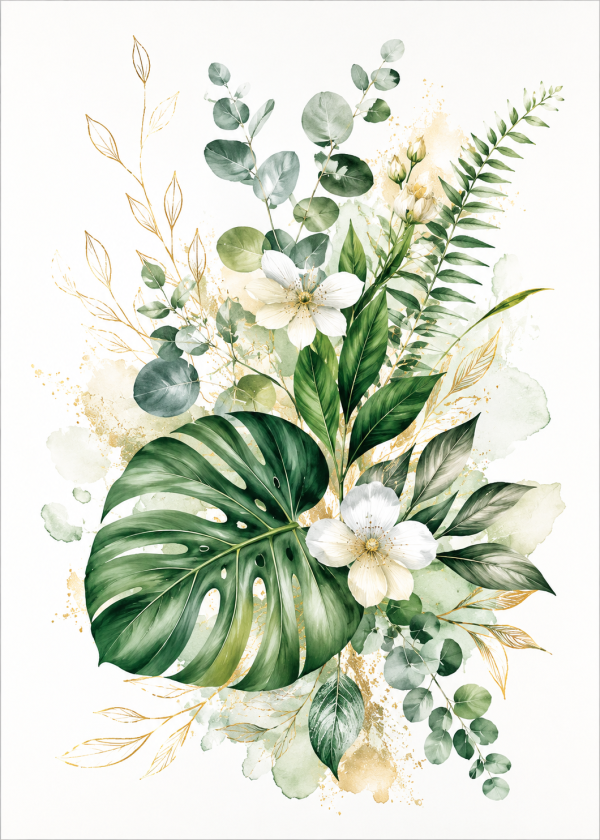 Premium Botanical Acrylic Wall Art | Modern Green Leaf Decor | 3MM Acrylic | No Drilling | Adhesive Tape Mounted | Ready to Hang