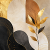 Premium Luxury Abstract Acrylic Wall Art | 10×14 Inch | Modern Gold & Black Design | Adhesive Tape Wall Mount | Living Room & Bedroom Décor