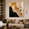 Premium Luxury Abstract Acrylic Wall Art | 10×14 Inch | Modern Gold & Black Design | Adhesive Tape Wall Mount | Living Room & Bedroom Décor