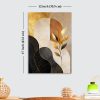 Premium Luxury Abstract Acrylic Wall Art | 10×14 Inch | Modern Gold & Black Design | Adhesive Tape Wall Mount | Living Room & Bedroom Décor