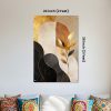 Premium Luxury Abstract Acrylic Wall Art | 10×14 Inch | Modern Gold & Black Design | Adhesive Tape Wall Mount | Living Room & Bedroom Décor
